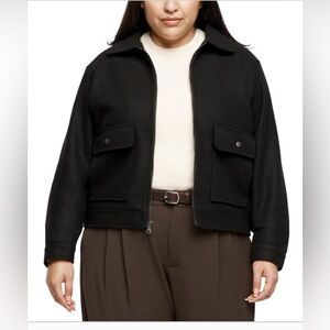 Banana Republic Black Utility Jacket Peacoat XXL